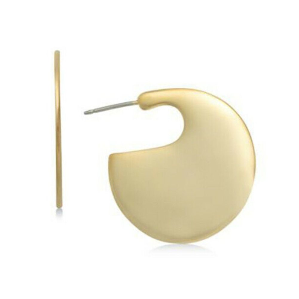 New Charter Club Gold-Tone Modern Hoop Earrings